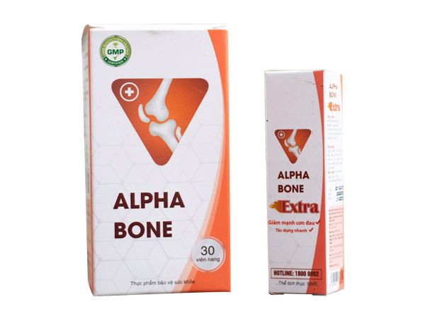 Alpha Bone bào chế dạng viên uống và dầu bôi ngoài da